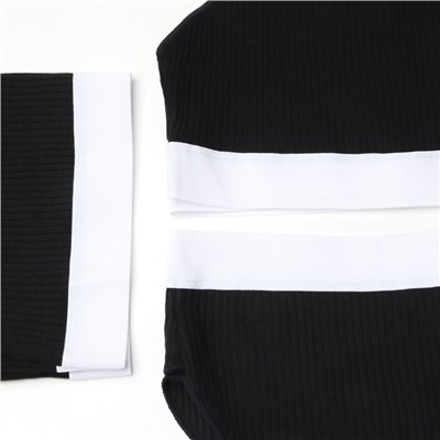 Трусы женские слипы MINAKU рубчик, набор 3 шт., размер 40-42, чёрные