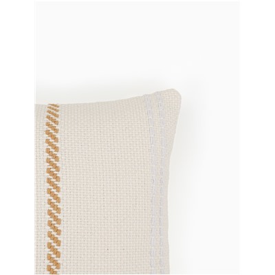 Наволочка декоративная с вышивкой SL Home, 45×45 см, хлопок 100%, молочная
