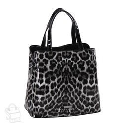 Сумка женская кожаная 98283 leopard black white Velina Fabbiano-Safenta