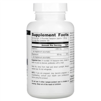 Source Naturals, аскорбат магния, 226,8 г (8 унций)