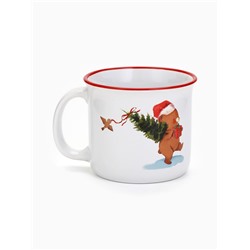 Кружка керамическая, новогодняя «Мишка», 450 мл