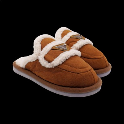 Тапочки меховые 10338 коричневые