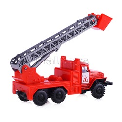 Грузовик металлический, инерционный, Пожарная машина, подвижные элементы