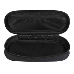 Пенал школьный "Брюнетка с собачкой" (без наполнения, 22х8.5х4.7 см, полиэстер, молния)