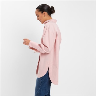 Рубашка женская с рукавами фонариками MINAKU: Casual Collection, размер 42, розовая