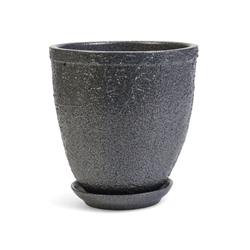 Горшок для цветов «Шагрень», 2.4 л, d=17 см, h=18 см, керамический, с поддоном