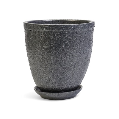 Горшок для цветов «Шагрень», 2.4 л, d=17 см, h=18 см, керамический, с поддоном