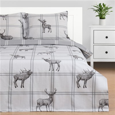 Постельное бельё 2-спальное «Этель» Silver mood, поплин