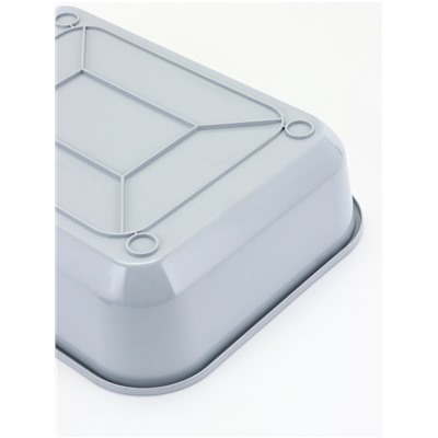 Туалет для кошек «Марсель», 50×34.5×12 с, глубокий, с сеткой, полипропилен, светло-серый