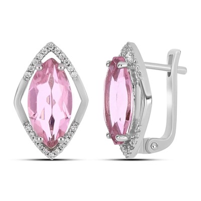 Серьги, морганит, Камея