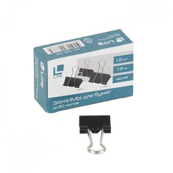 Зажим для бумаг 19 мм черный Z19L-12K LITE