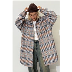 Рубашка женская  HUG077/04/Серый, коричневый