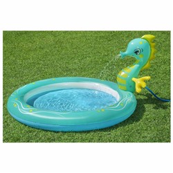 Бассейн надувной Bestway Seahorse, 188×160×86 см, с распылителем, 53114