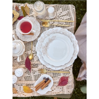 Тарелки SL Home «Аманде», d=27.5 см, набор 2 шт., фарфор, белые