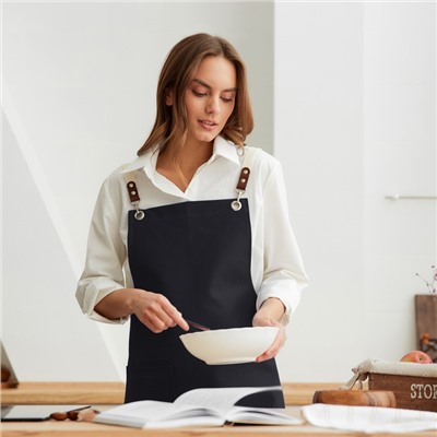 Фартук «Этель» Minimalist design, 60×70 см, dark, лён 45%, хлопок 55%, 395 г/м²