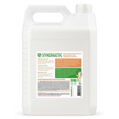 Жидкое мыло Synergetic «Миндальное молочко», 5 л