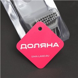 Ёршик для унитаза Доляна, силиконовый, 10×5×58 см, серый