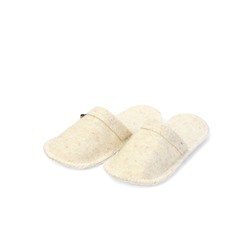 Тапочки для бани, полиэфир 70%, шерсть 30%, белые