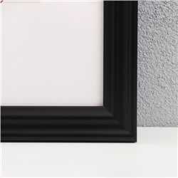 Фоторамка для фото 21×29.7 см (A4) «МИРАМ», пластик, чёрный, (пластиковый экран)