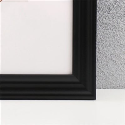 Фоторамка для фото 21×29.7 см (A4) «МИРАМ», пластик, чёрный, (пластиковый экран)