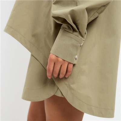 Костюм женский (рубашка, шорты) MINAKU: Oversize, зелёный, размер 44