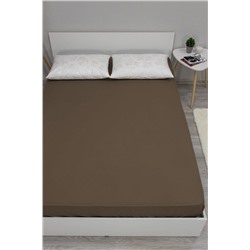 Простыня на резинке горький шоколад 180х200 бязь 120гр/м Текстильная коллекция НАТАЛИ, 1182893
