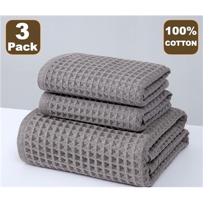 Комплект вафельных полотенец.