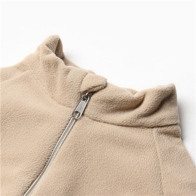 Комбинезон детский флисовый, бежевый, рост 80-86 см