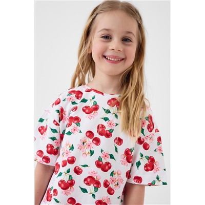 Комплект трикотажный для девочек: брюки (легинсы укороченные), фуфайка (футболка) PLAYTODAY, 1242815