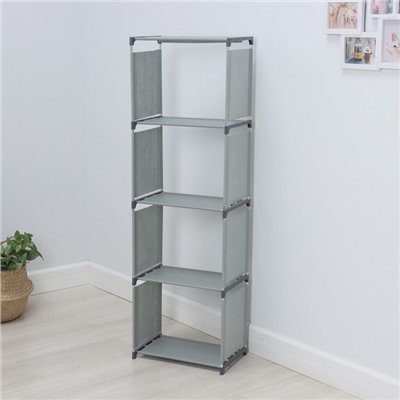 Стеллаж для хранения многофункциональный LaDо́m, 41×27×125 см, серый