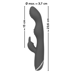 Фиолетовый вибратор A   G-Spot Rabbit Vibrator для стимуляции зон G и A - 23,6 см.