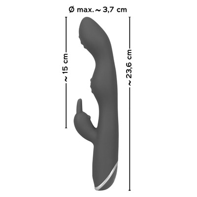 Фиолетовый вибратор A   G-Spot Rabbit Vibrator для стимуляции зон G и A - 23,6 см.