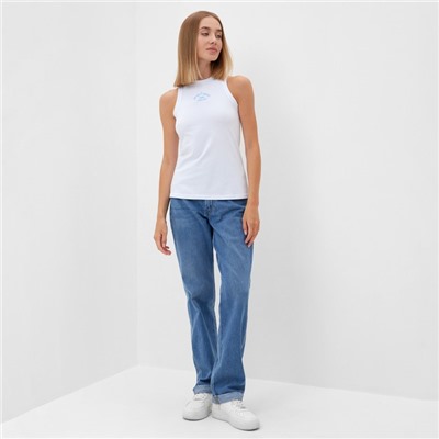 Майка женская MINAKU, SPORTY & STYLISH, размер 44, белая