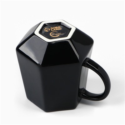 Кружка керамическая «Счастье есть», 300 мл, чёрная