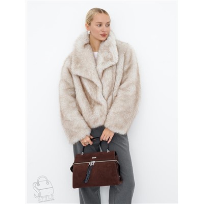 Сумка женская кожаная 9675MSS coffee Velina Fabbiano-Safenta в Новосибирске