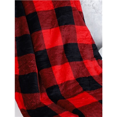 Плед флисовый 150х200 см Красный в клетку / GP611-3 /уп 20/100/ 696141 новогодний