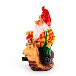 Садовая фигура из гипса «Гном на улитке», 71×34×41 см