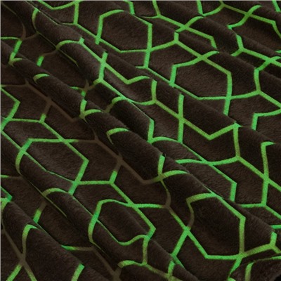 Плед светящийся в темноте «Этель. Геометрия», 150×200 см, корал-флис