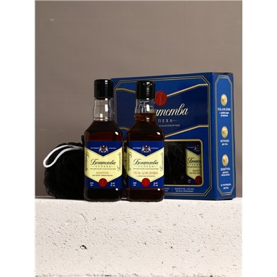 Подарочный набор «Богатства»: гель для душа, шампунь для волос, мочалка для тела, Чистое счастье