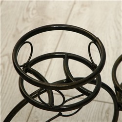 Подставка для цветов, напольная, на 3 горшка, d=14 см, бронзовая, «Камелия»