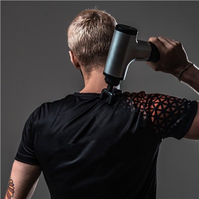 УЦЕНКА Массажёр для тела LuazON LEM-42, перкуссионный, 4 насадки, 6 скоростей, от АКБ