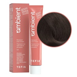 TEFIA  Ambient 6.18 Перманентная крем-краска для волос / Темный блондин пепельно-коричневый, 60 мл