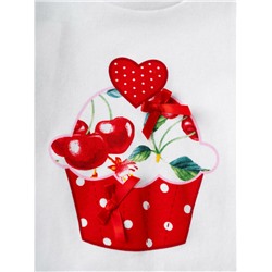 Комплект детский трикотажный для девочек: джемпер (футболка), шорты