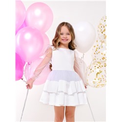 Платье нарядное детское KAFTAN, рост 122-128 см (34), белый