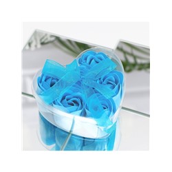 Мыльные розочки, синие, набор 6 шт.
