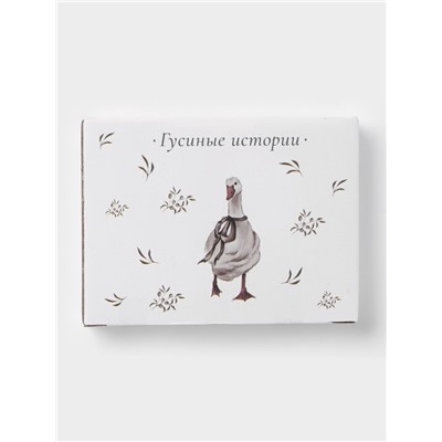 Подставка под чайный пакетик Доляна «Гуси», доломит, 12×9×1.5 см, белая