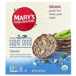 Mary's Gone Crackers, Органические крекеры Super Seed, классические, 155 г (5,5 унции)