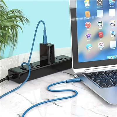 Кабель Type-C - Type-C Hoco X67 Nano PD 60W 100см 3A  (blue)