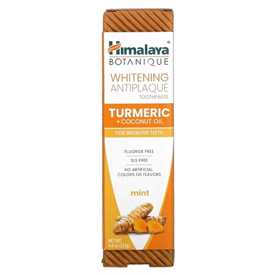 Himalaya, Whitening Antiplaque Toothpaste, Turmeric + Coconut Oil, Mint ,  4.0 oz ( 113 g)