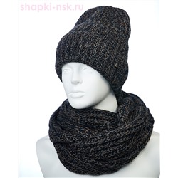 55890-1 Комплект женский флис (колпак+снуд) (56-58)